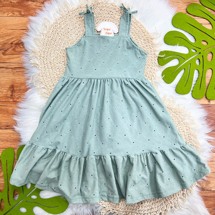 Vestido Midi em Lese Floral - Verde